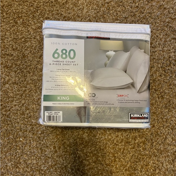 Kirkland Signature Cream King Sheet Set - Picture 3 of 4